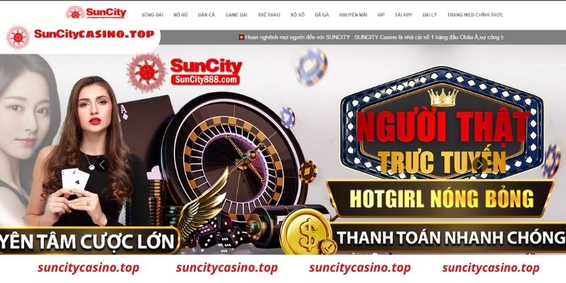 Giới thiệu đôi nét về trang chủ Suncity